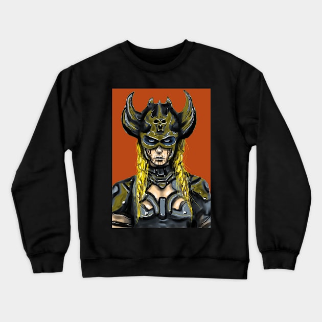 Warrior Crewneck Sweatshirt by The Drawing Artist